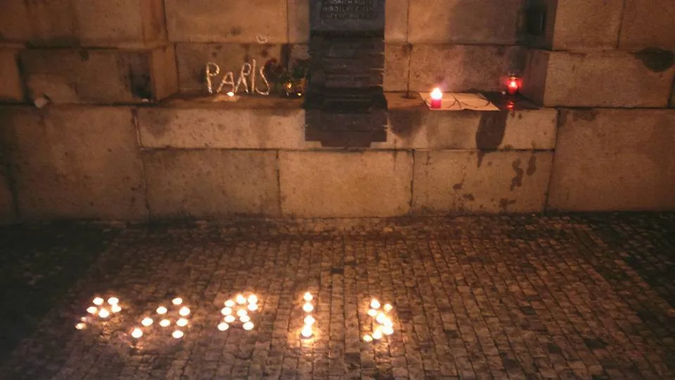 Svíčky u liberecké radnice
