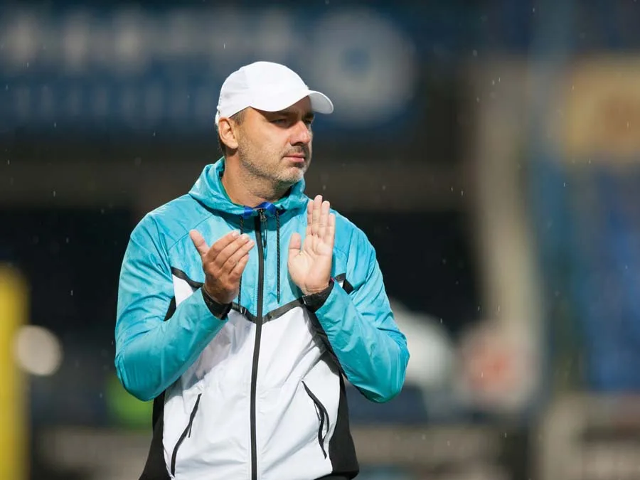 Jindřich Trpišovský při utkání s Teplicemi