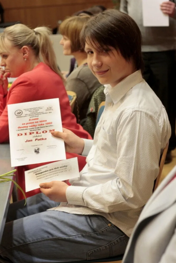 Oceněný student Jan Patka.