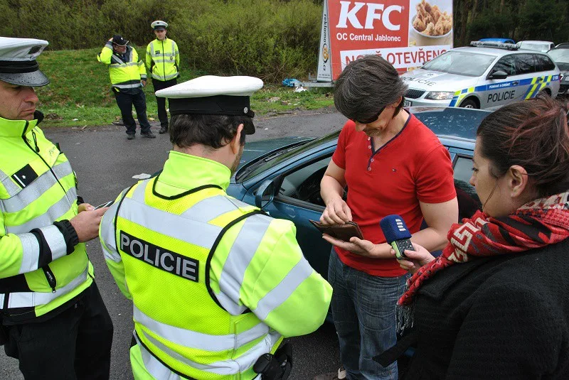 Jeden z řidičů, kterého dnes policisté zastavili. Jeho dechová zkouška na alkohol byla negativní.