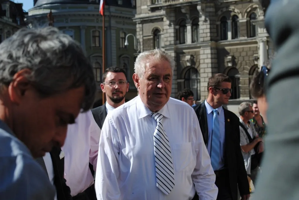 Miloš Zeman při návštěvě Liberce