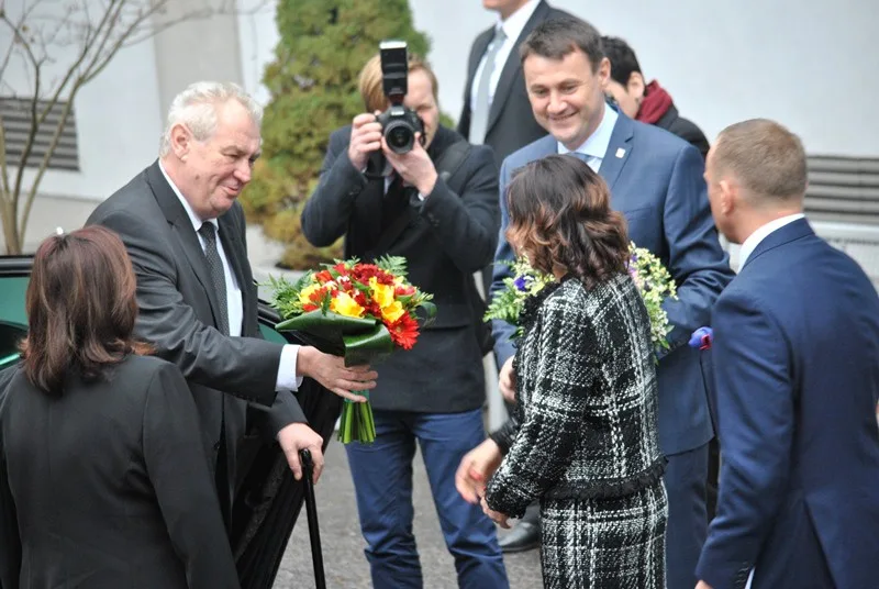 Miloš Zeman při návštěvě Liberce