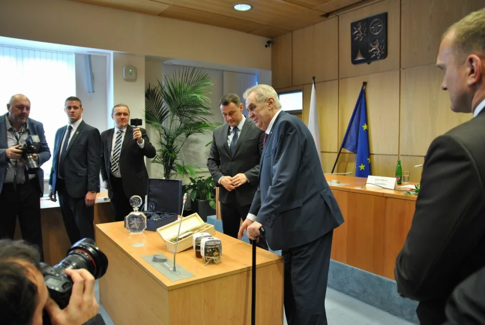 Miloš Zeman na krajském úřadě