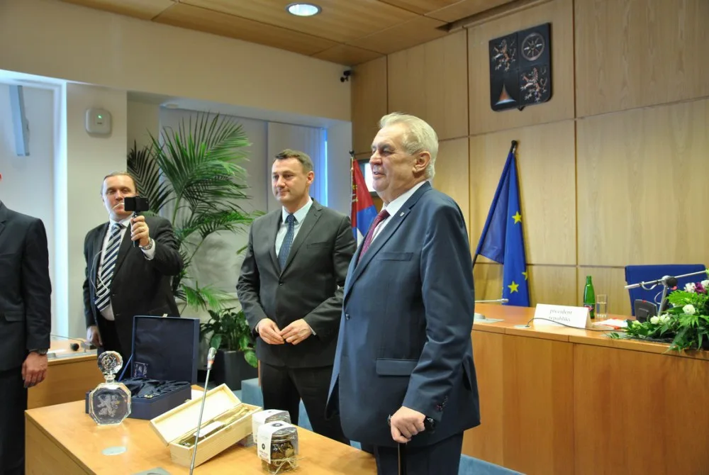 Miloš Zeman na krajském úřadě