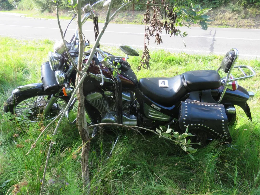 Nehoda motorky.