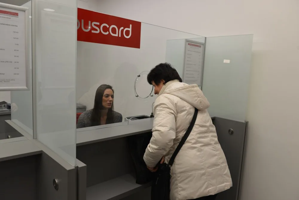 Klientka zákaznického centra.