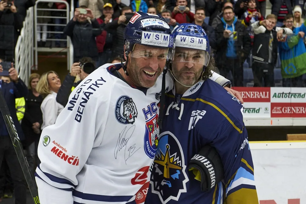 Petr Nedvěd a Jaromír Jágr.