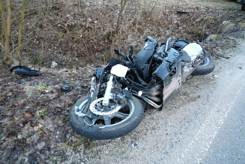 Motorka po nehodě
