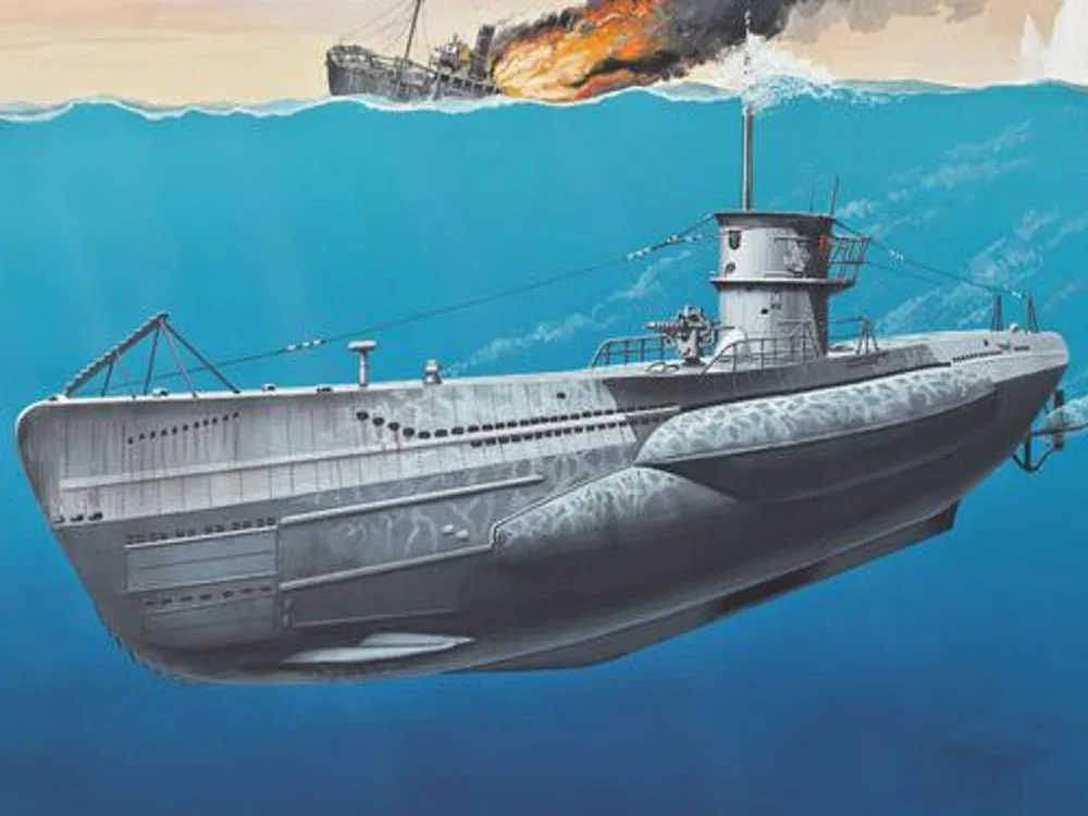 Ponorka Reichenberg na dobové ilustraci