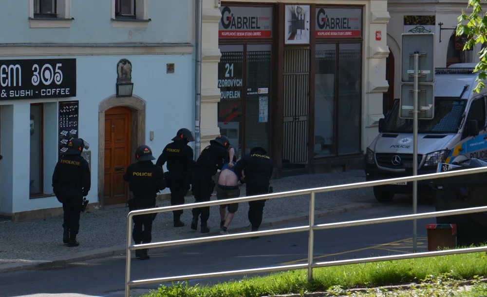 Pochod Slávistů Libercem.