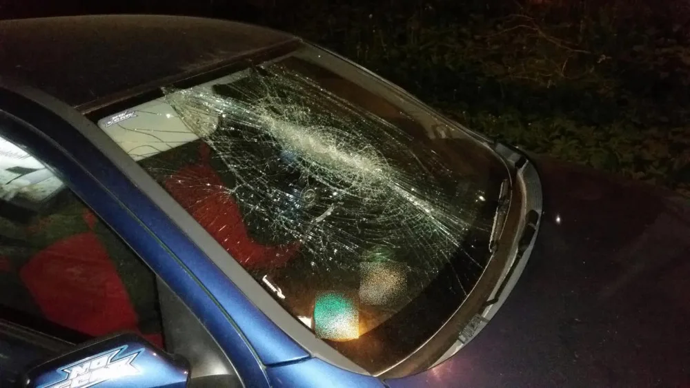 Vandal poškodil auto.