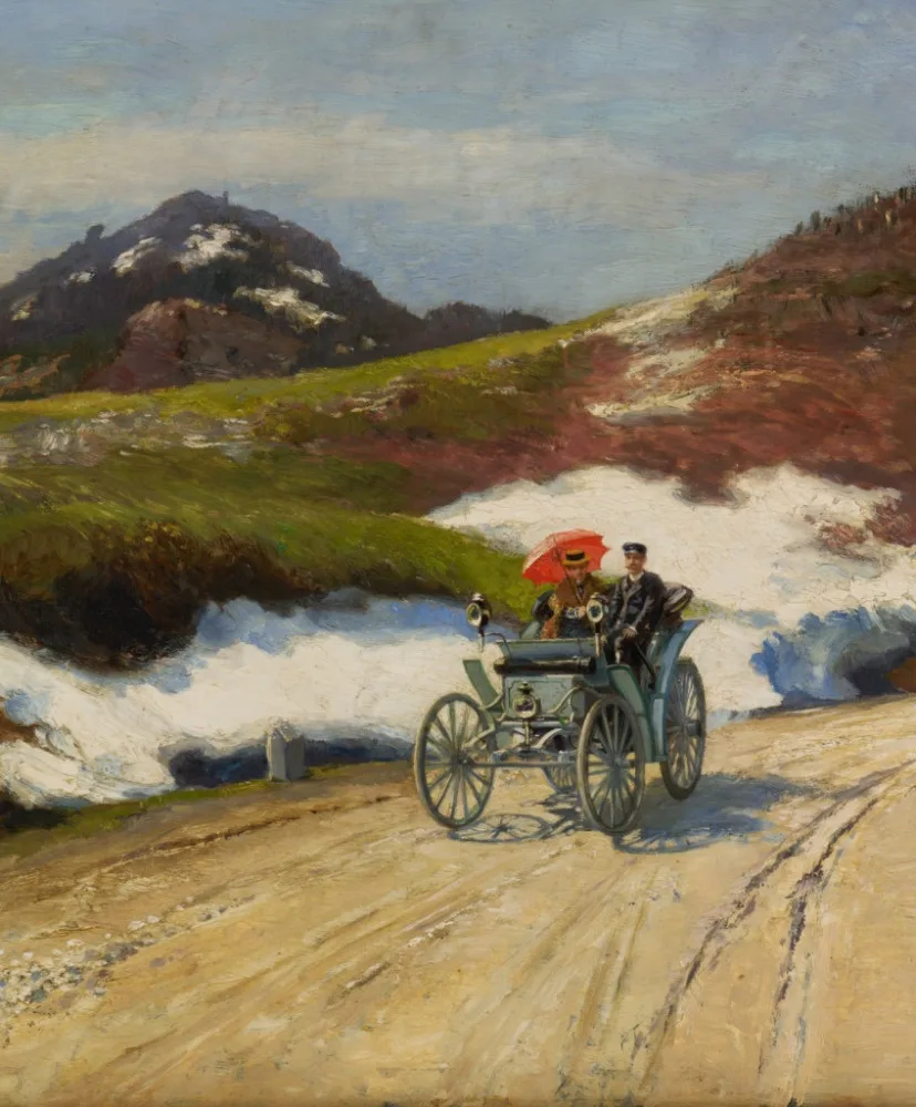 Hugo Charlemont - Jízda autem (1900)
