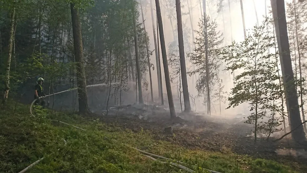 Foto z místa požáru