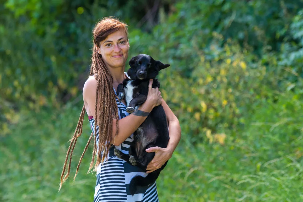 Františka Zverková s pejskem Lojzíkem