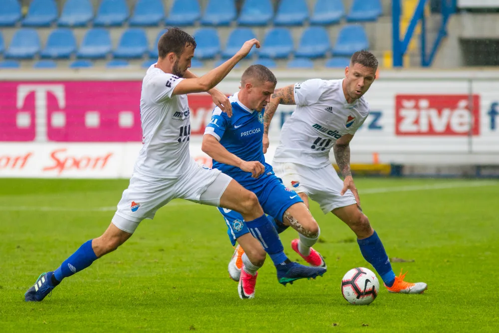 Fotbalový zápas Slovan vs. Baník