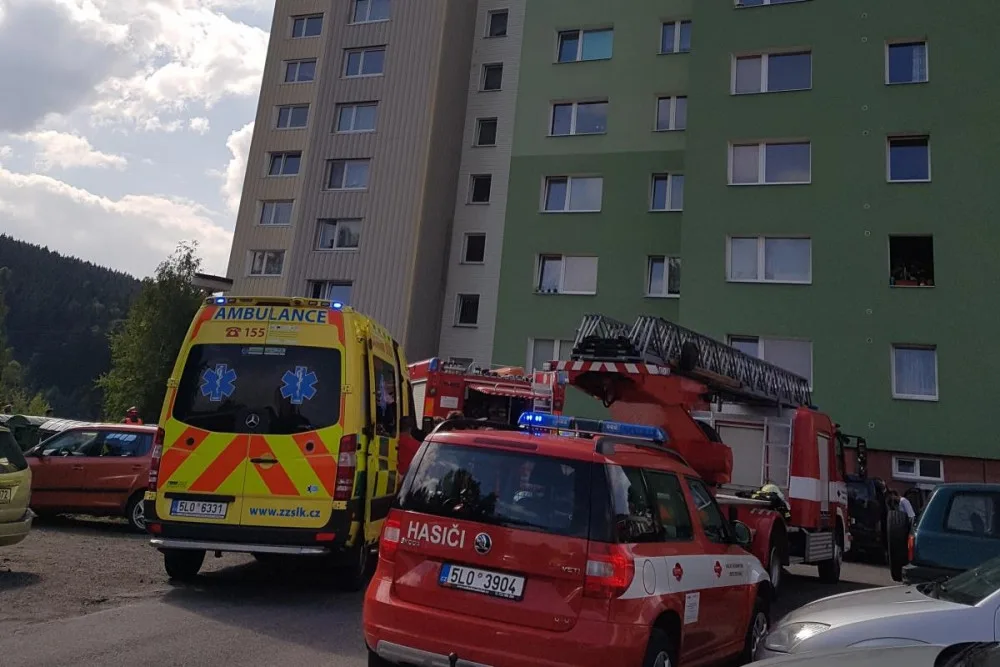 Požár v Tanvaldě.