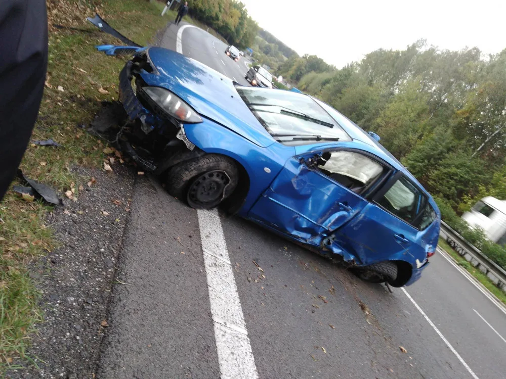 Auto po nehodě.