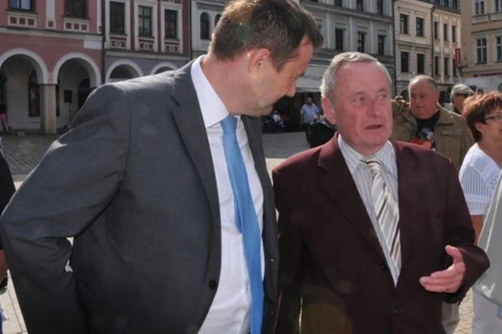 Luboš Příhoda s hejtmanem Půtou v roce 2013.