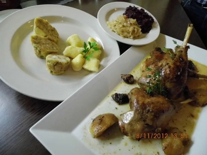 Svatomartinské menu v Bílém Mlýnu.