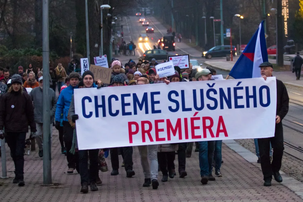 Pochod Za slušného premiéra Libercem