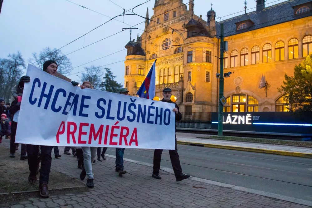 Pochod Za slušného premiéra Libercem