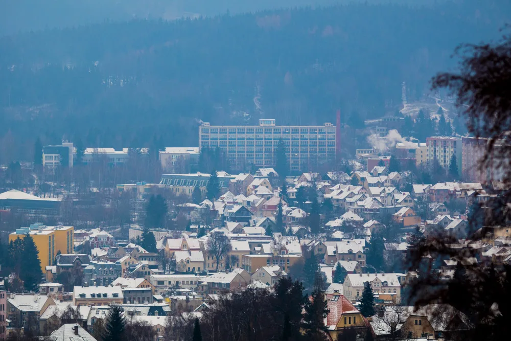 Zasněžený Jablonec 1. prosince 2018