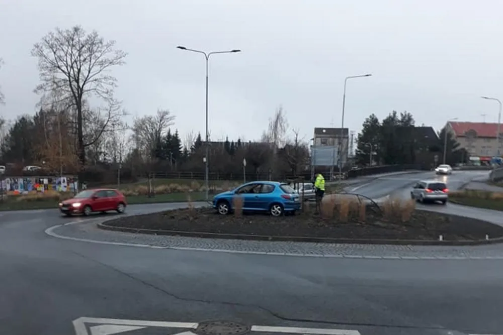 Nehoda na kruháči.