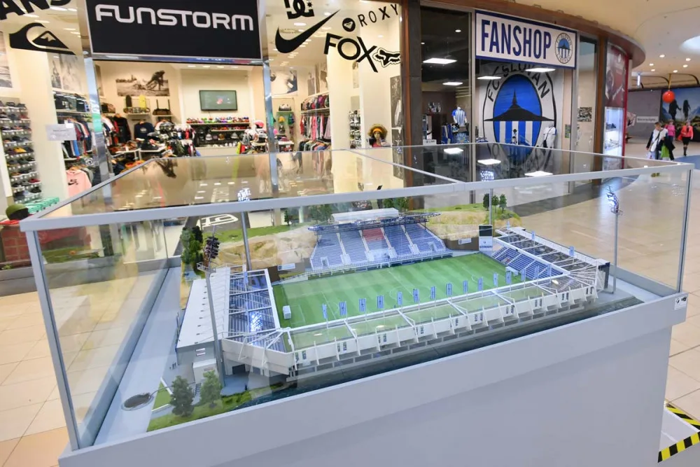 Model stadionu.