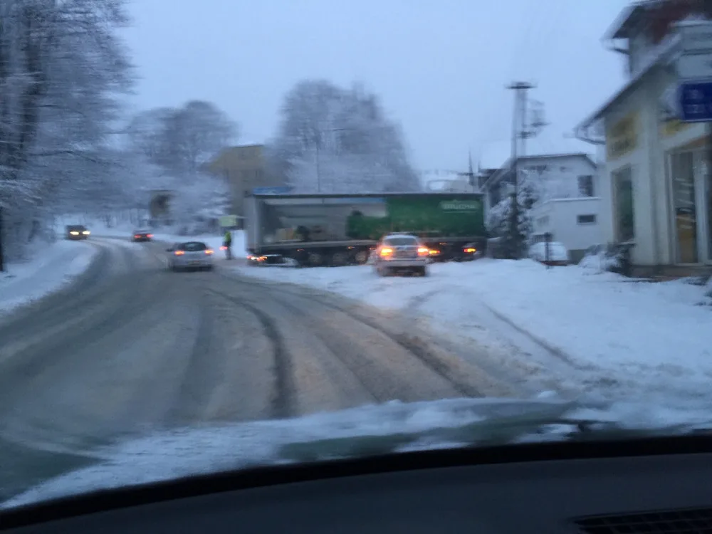 Kamion zablokoval Ruprechtickou ulici