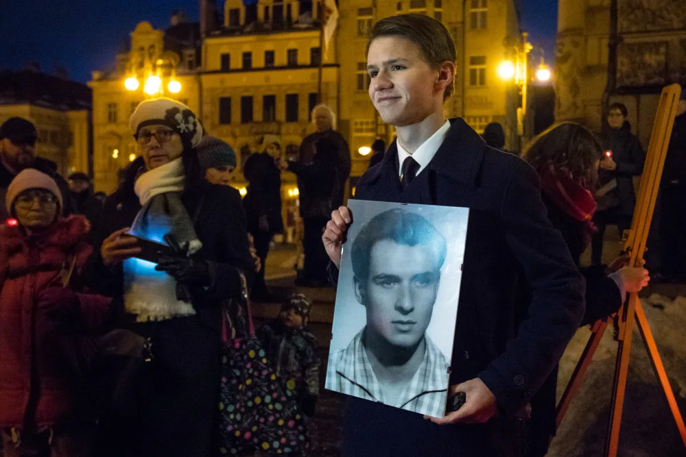 Uctění památky Jana Palacha v Liberci