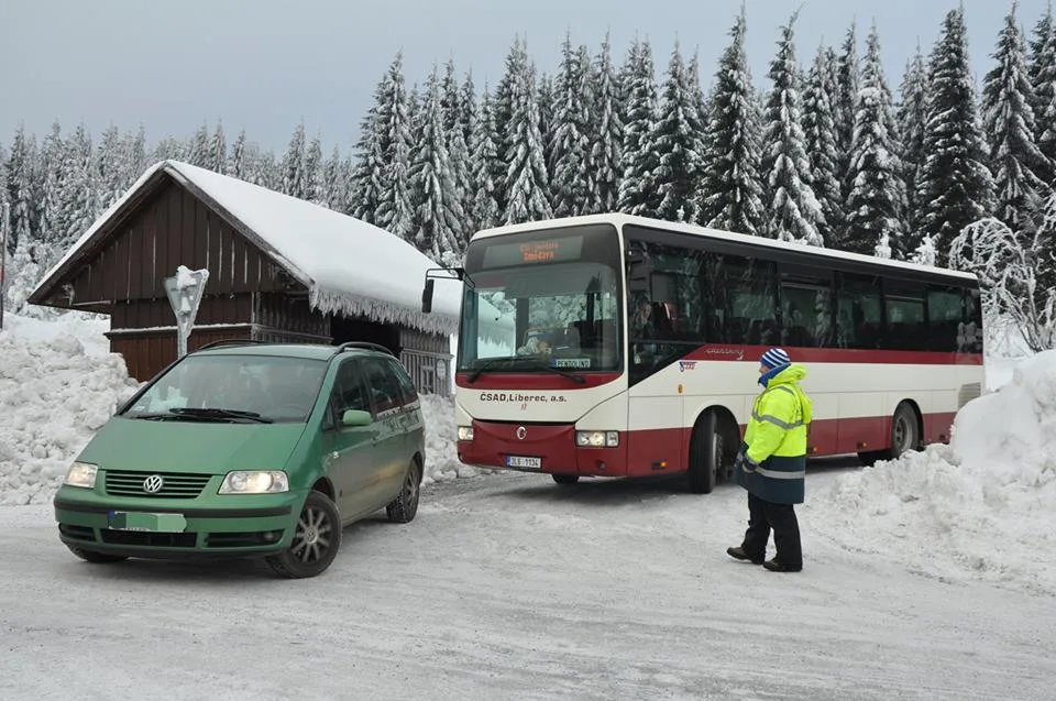 Autobus na Smědavě.