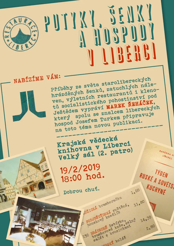 Pozvánka na akci s názvem Putyky, šenky a hospody v Liberci