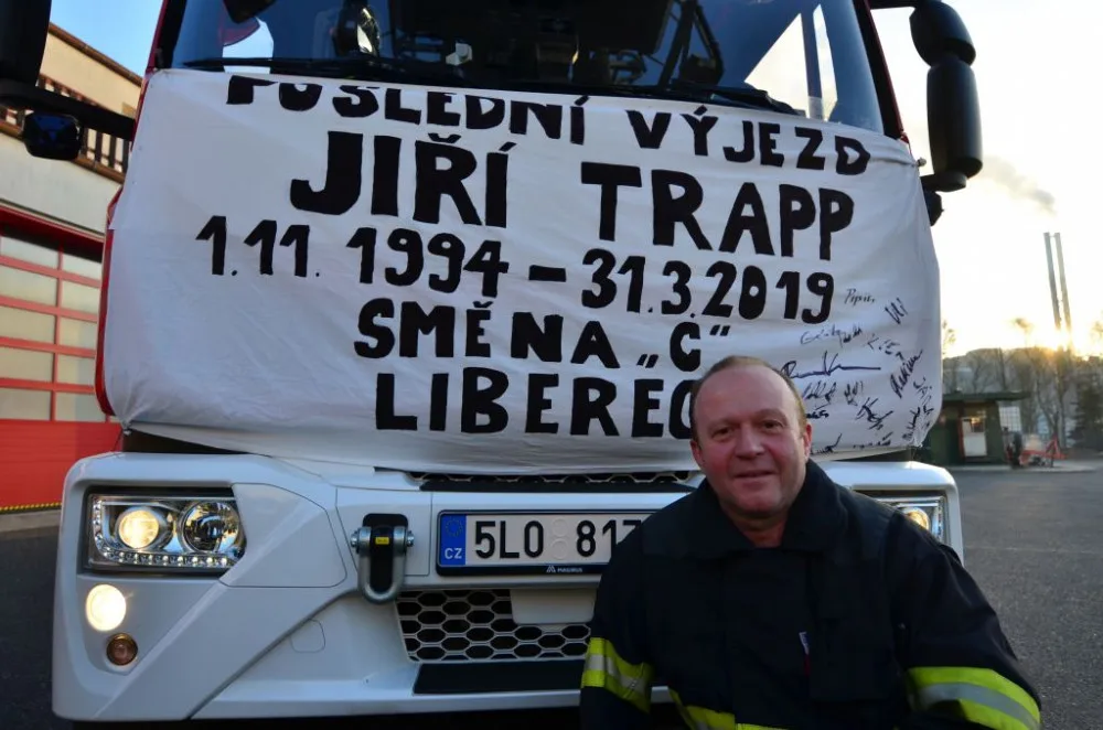 Hasičský sbor dnes opouští Jiří Trapp.
