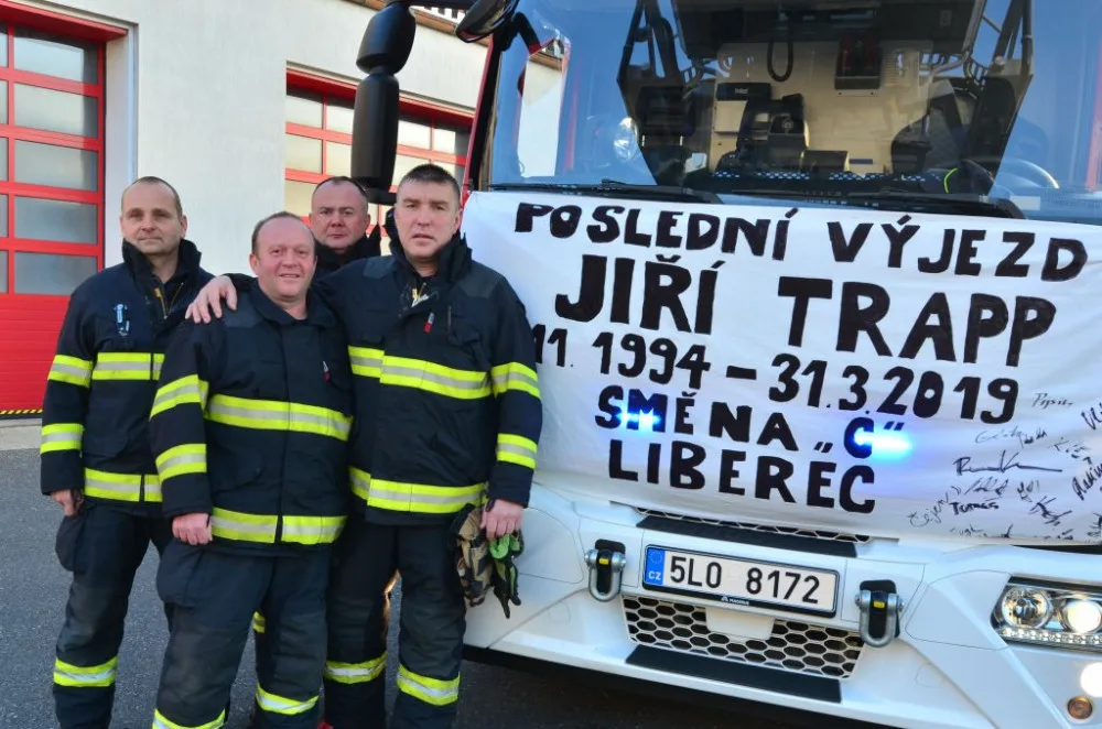 Hasičský sbor dnes opouští Jiří Trapp.