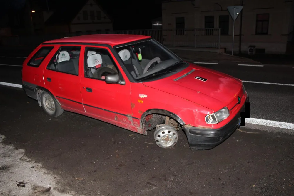 Auto po nehodě.