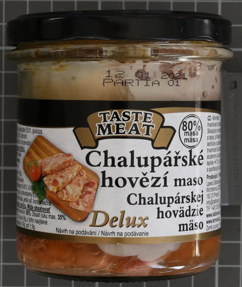 Jedním z produktů, které neobsahovalo tolik masa, kolik by mělo bylo i Chalupářské hovězí maso Delux