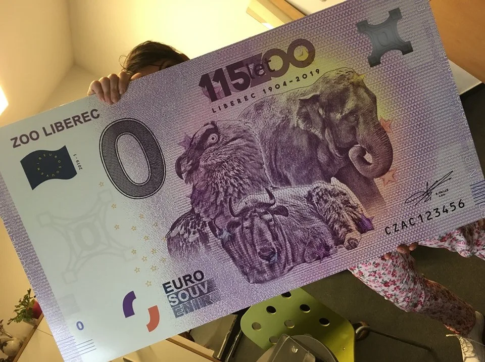 Eurobankovka pro ZOO.