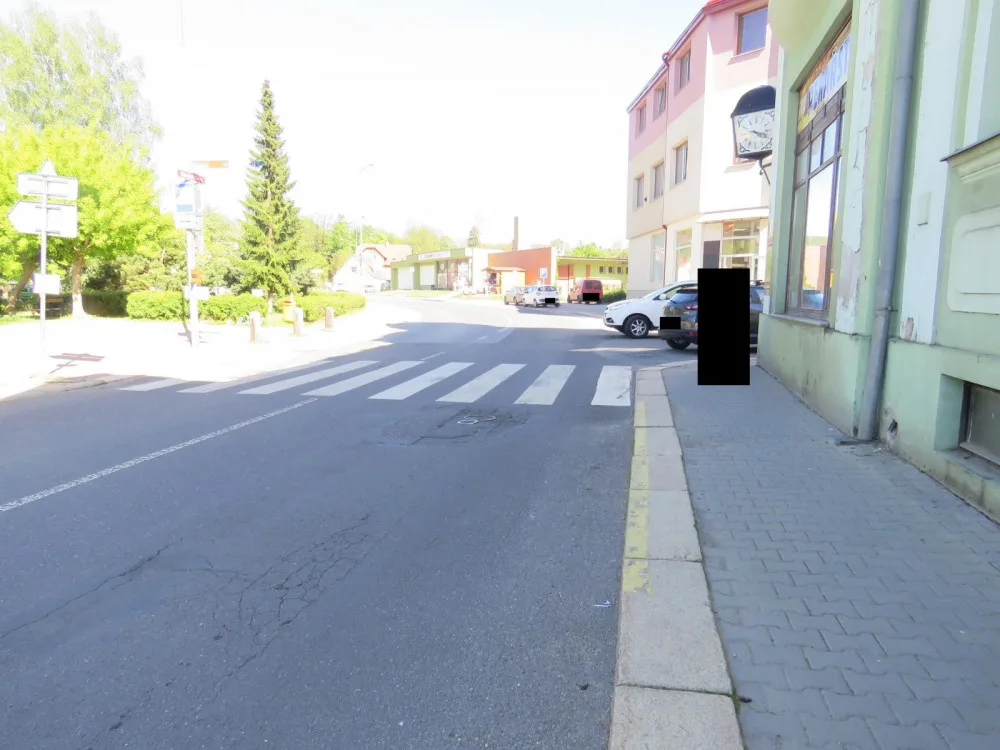 Nehoda se stala na tomto na přechodu.