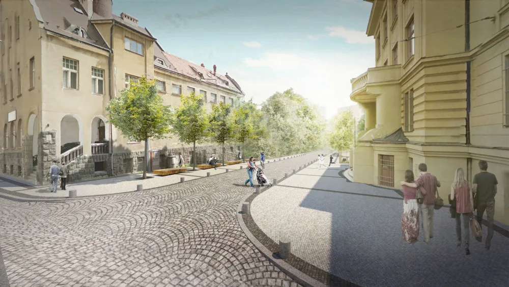 Jako první začne úprava křižovatky u bývalých lázní.