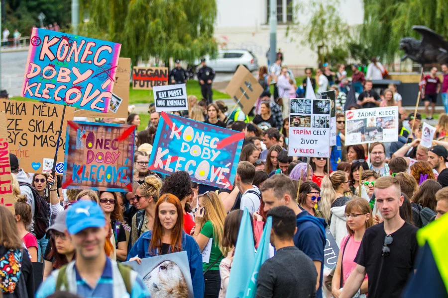 Dnes proběhl v Praze The Official Animal Rights March.