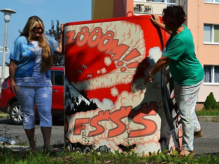 Graffiti kontejner poslouží dobré věci