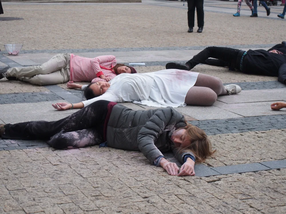 Foto z akce Die-In.