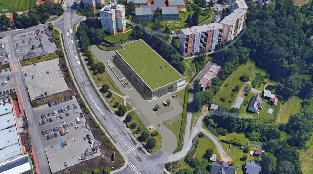 Lidl v Pavlovicích příští rok zavře. Bude více zelený, parkovat se bude v podzemí