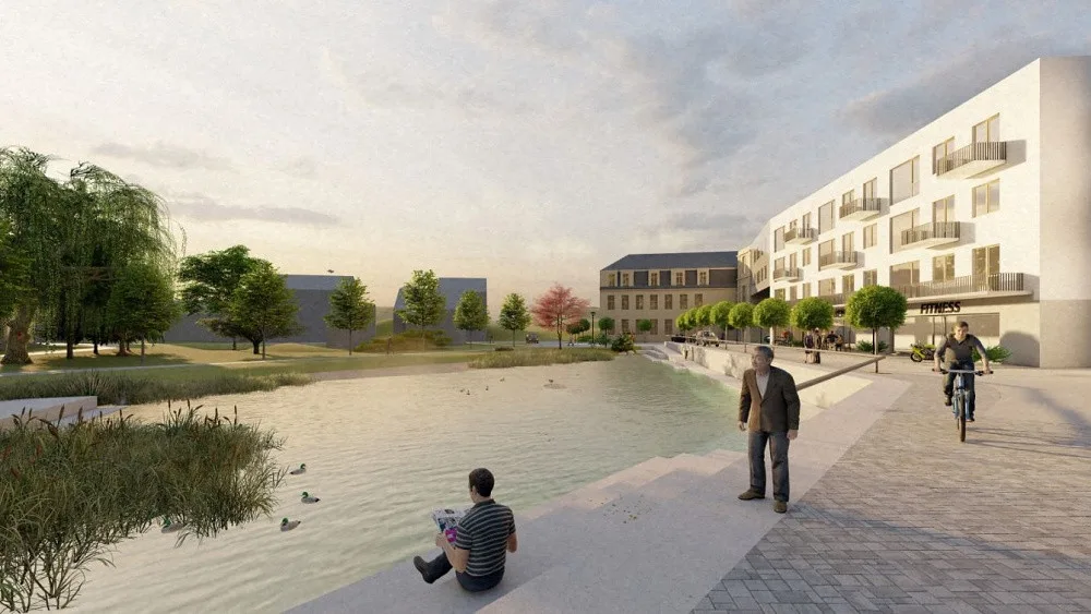 Moderní centrum, zdravotní středisko i nové byty. Hrádek zveřejnil vizualizaci Benaru