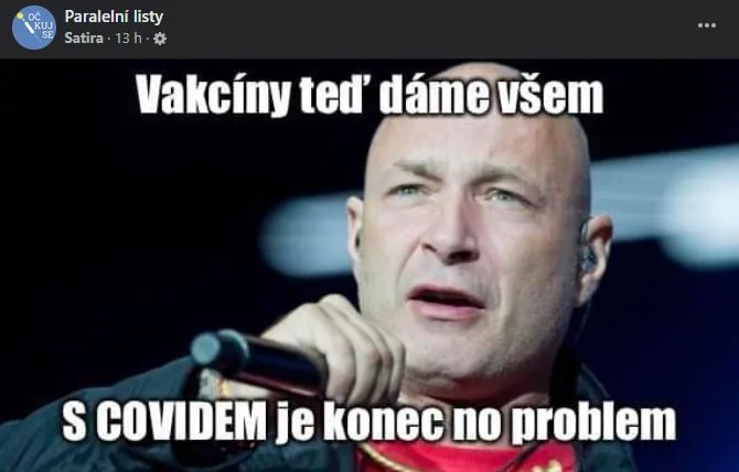 Očkuj se i ty, vyzývá Landa, jde však o fake. Doufáme v žalobu, říkají autoři koláží