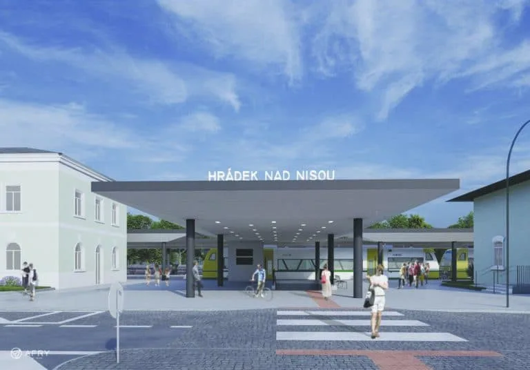 Vizualizace železniční stanice Hrádek nad Nisou