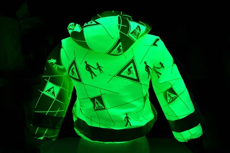 Prototyp vesty při testech viditlenosti