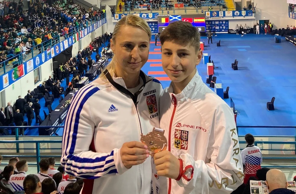 Úspěch libereckého karate. Filip Horňák že Shotokanu získal na ME bronz