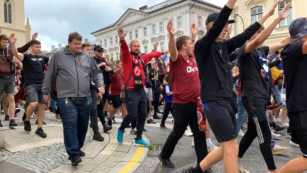 Sparťané prošli Libercem, pochod se obešel bez komplikací