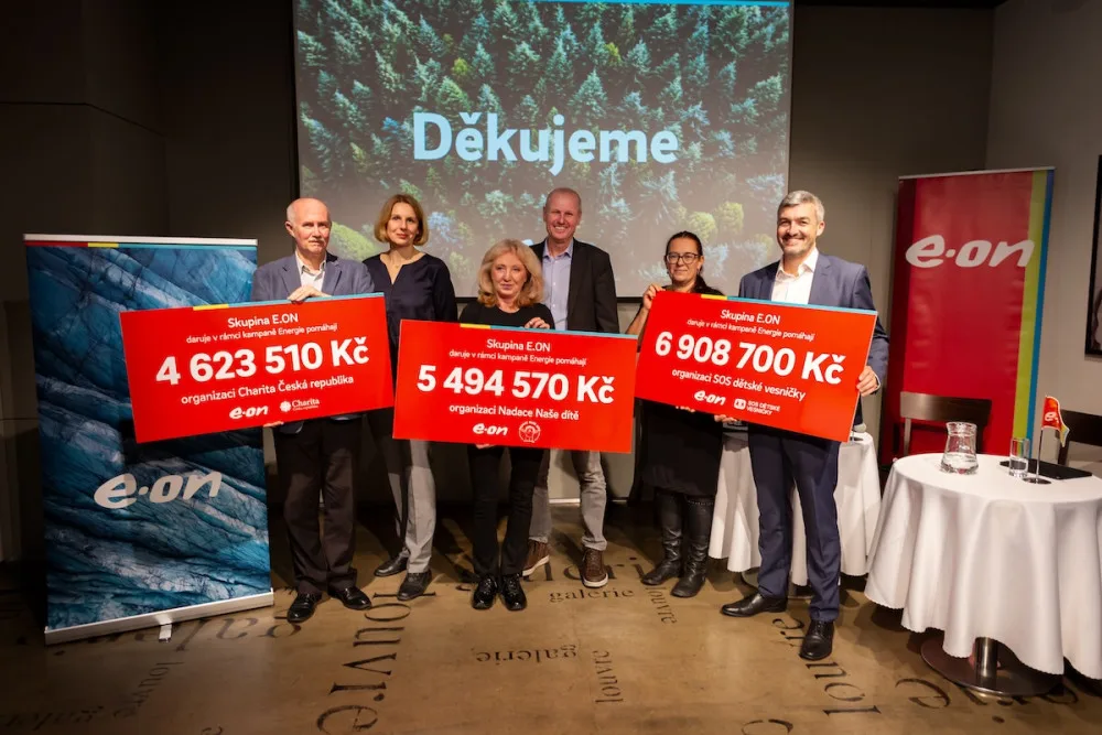 Zákazníci E.ONu díky svým úsporám energií poslali charitám 17 milionů korun